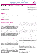 Cover page: Risk of obesity in the neutered cat.