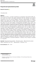 Cover page of Proportional representation primer