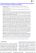 Cover page: The development and verification of a highly accurate collision prediction model for automated noncoplanar plan delivery