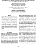 Cover page: Broken Telephone: Children's Judgments of Messages Delivered by Non-Native Speakers are Influenced by Processing Fluency