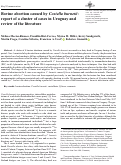 Cover page: Bovine abortion caused by Coxiella burnetii: report of a cluster of cases in Uruguay and review of the literature