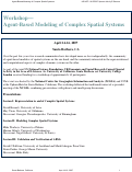Cover page of Agent-Based Modeling of Complex Spatial Systems