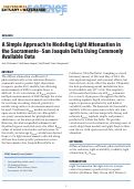 Cover page: A Simple Approach to Modeling Light Attenuation in the Sacramento–San Joaquin Delta Using Commonly Available Data