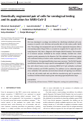Cover page: Genetically engineered pair of cells for serological testing and its application for SARS-CoV-2.