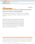 Cover page: Low-dose phase retrieval of biological specimens using cryo-electron ptychography.