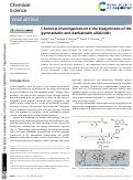 Cover page: Chemical investigations into the biosynthesis of the gymnastatin and dankastatin alkaloids