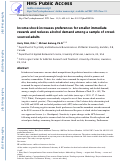 Cover page: Income shock increases preferences for smaller immediate rewards and reduces alcohol demand among a sample of crowd-sourced adults.