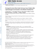 Cover page: Prolonged Survival of Patients With Non–Small-Cell Lung Cancer With Leptomeningeal Carcinomatosis in the Modern Treatment Era