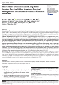 Cover page: Short-Term Outcomes and Long-Term Implant Survival After Inpatient Surgical Management of Geriatric Proximal Humerus Fractures