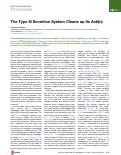 Cover page: The Type III Secretion System Cleans up Its Act(in)