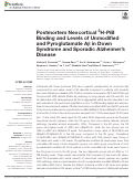 Cover page: Postmortem Neocortical 3H-PiB Binding and Levels of Unmodified and Pyroglutamate Aβ in Down Syndrome and Sporadic Alzheimer’s Disease