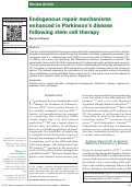 Cover page: Endogenous repair mechanisms enhanced in Parkinson's disease following stem cell therapy