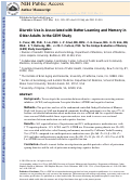 Cover page: Diuretic use is associated with better learning and memory in older adults in the Ginkgo Evaluation of Memory study