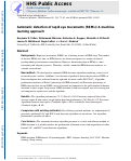 Cover page: Automatic detection of rapid eye movements (REMs): A machine learning approach