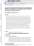 Cover page: Covariate Decomposition Methods for Longitudinal Missing‐at‐Random Data and Predictors Associated with Subject‐Specific Effects