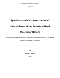 Cover page: Synthesis and Characterization of Salicylideneaniline Functionalized Molecular Rotors