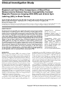 Cover page: Regional and Voxel‐Wise Comparisons of Blood Flow Measurements Between Dynamic Susceptibility Contrast Magnetic Resonance Imaging (DSC‐MRI) and Arterial Spin Labeling (ASL) in Brain Tumors