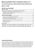 Cover page: Measuring Identity Theft at Top Banks (Version 1.5)