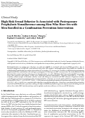 Cover page: High-Risk Sexual Behavior Is Associated with Postexposure Prophylaxis Nonadherence among Men Who Have Sex with Men Enrolled in a Combination Prevention Intervention