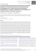 Cover page: Evaluation of Emamectin Benzoate and Propiconazole for Management of a New Invasive Shot Hole Borer (Euwallacea nr. fornicatus, Coleoptera: Curculionidae) and Symbiotic Fungi in California Sycamores