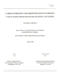 Cover page: Carbon Emissions and Sequestration in Forests: Case Studies from Seven Developing Countries, Vol. 4: Mexico