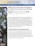 Cover page: Urban Trees and Ozone Formation: A Consideration for Large-Scale Plantings