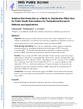 Cover page: Relative risk reduction is useful metric to standardize effect size for public heath interventions for translational research