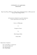 Cover page: Improving Energy Efficiency of Basic Linear Algebra Routines on Heterogeneous Systems With Multiple GPUs