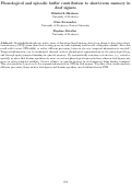 Cover page: Phonological and episodic buffer contribution to short-term memory in deaf signers