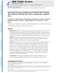 Cover page: Long-term Follow-up of Treatment with Ibrutinib and Rituximab in Patients with High-Risk Chronic Lymphocytic Leukemia