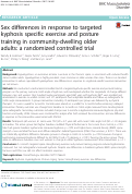 Cover page: Sex differences in response to targeted kyphosis specific exercise and posture training in community-dwelling older adults: a randomized controlled trial.