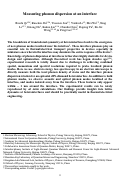 Cover page: Measuring phonon dispersion at an interface