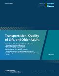 Cover page: Transportation, Quality of Life, and Older Adults