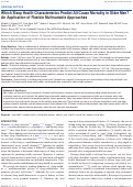 Cover page: Which Sleep Health Characteristics Predict All-Cause Mortality in Older Men? An Application of Flexible Multivariable Approaches