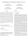 Cover page: Evaluating Support for Global Address Space Languages on the Cray X1