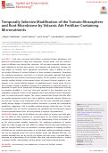 Cover page: Temporally Selective Modification of the Tomato Rhizosphere and Root Microbiome by Volcanic Ash Fertilizer Containing Micronutrients