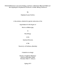 Cover page: Pubertal Maturation, Sensation Seeking, and Socio-Affectively Motivated Behavior: Investigating Developmental Contributors to Risk-Taking Tendencies