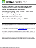 Cover page: Crossing Lydekker's Line: Northern Water Dragons (Tropicagama temporalis) Colonized the Mollucan Islands of Indonesia from New Guinea