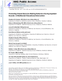 Cover page: Promoting Shared Decision-Making Behaviors During Inpatient Rounds: A Multimodal Educational Intervention.