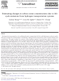 Cover page: Estimating changes in urban ozone concentrations due to life cycle emissions from hydrogen transportation systems