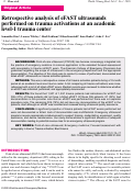 Cover page: Retrospective analysis of eFAST ultrasounds performed on trauma activations at an academic level-1 trauma center.