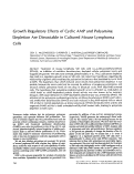 Cover page: Growth regulatory effects of cyclic AMP and polyamine depletion are dissociable in cultured mouse lymphoma cells.