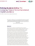 Cover page: Policing Students Online: The Increasing Threat of School-Sanctioned Digital Surveillance
