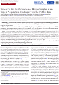 Cover page: Tenofovir Gel for Prevention of Herpes Simplex Virus Type 2 Acquisition: Findings From the VOICE Trial.