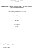 Cover page: Missing Messages: The Influences of Class and Culture on Educational Achievement in First Generation Immigrant Families