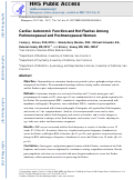 Cover page: Cardiac autonomic function and hot flashes among perimenopausal and postmenopausal women