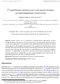 Cover page: \(P\)-partitions with flags and back stable quasisymmetric functions