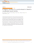 Cover page: In-degree centrality in a social network is linked to coordinated neural activity