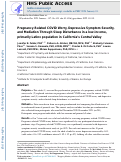 Cover page: Pregnancy-related COVID worry, depressive symptom severity, and mediation through sleep disturbance in a low-income, primarily Latinx population in Californias Central valley.