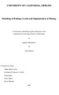 Cover page of Modeling of Pulsing Corals and Optimization of Mixing